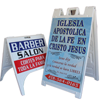 plastic signs